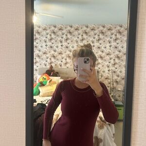 Burgundy Long Sleeve Too